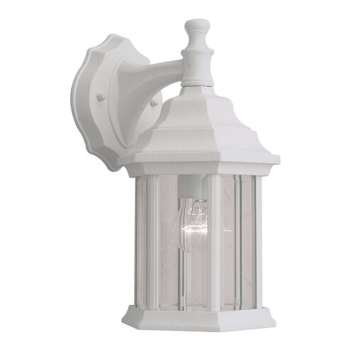 Signature 1 Light 12 inch Matte White Outdoor Wall Light