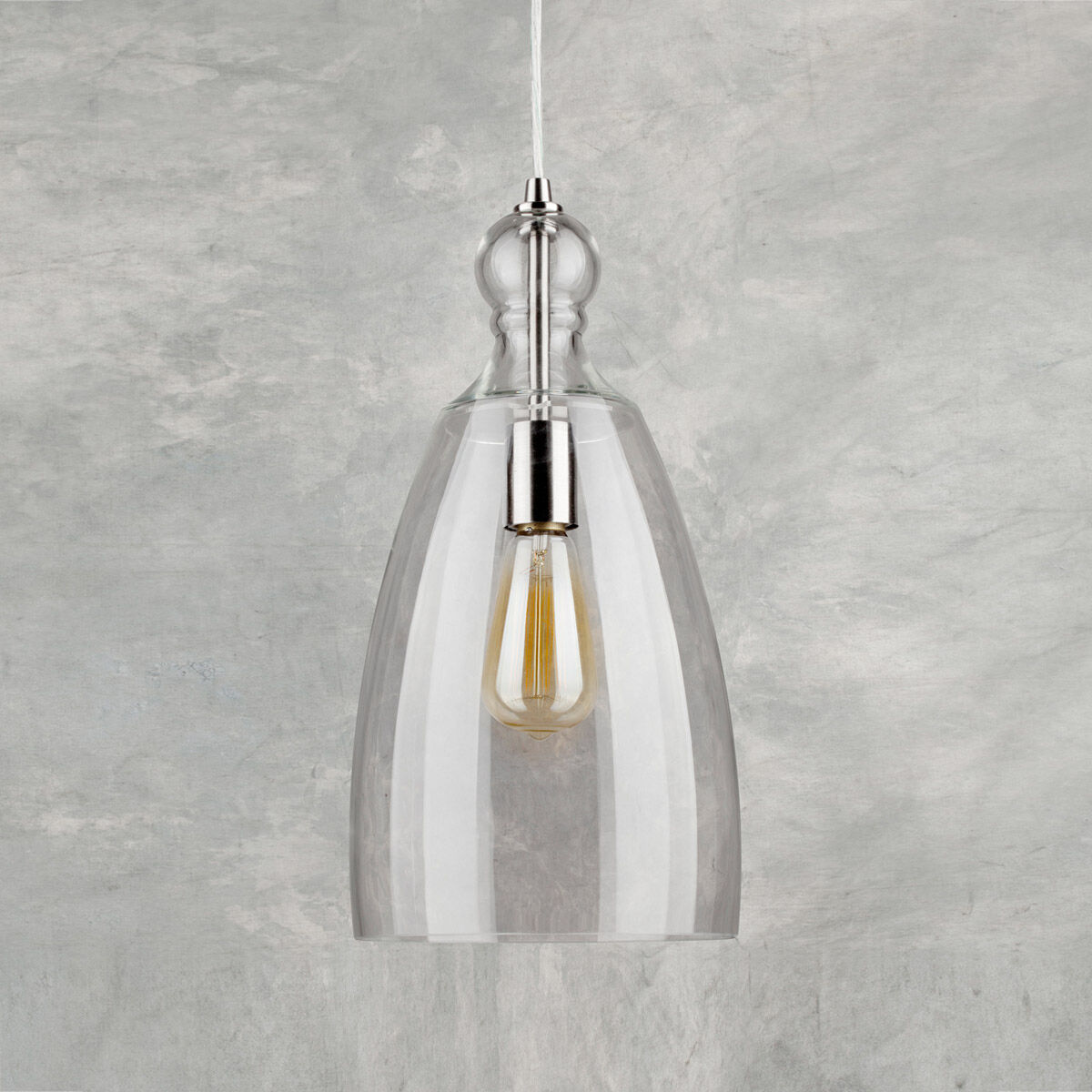 Signature 1 Light 8 inch Brushed Nickel Mini Pendant Ceiling Light