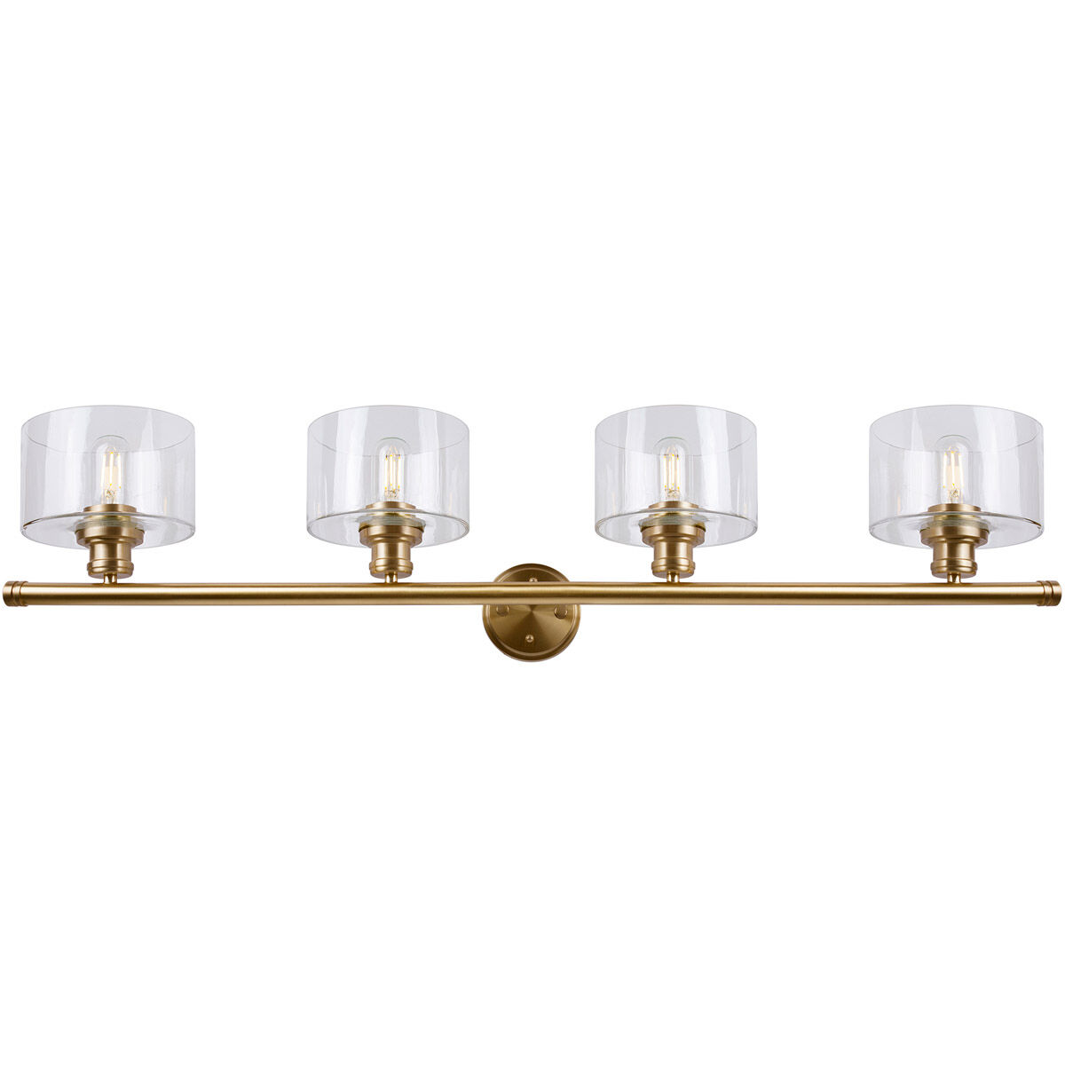 Zane 4 Light 45 inch Soft Gold Vanity Light Wall Light