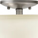 Signature 2 Light 13 inch Brushed Nickel Semi Flush Mount Ceiling Light
