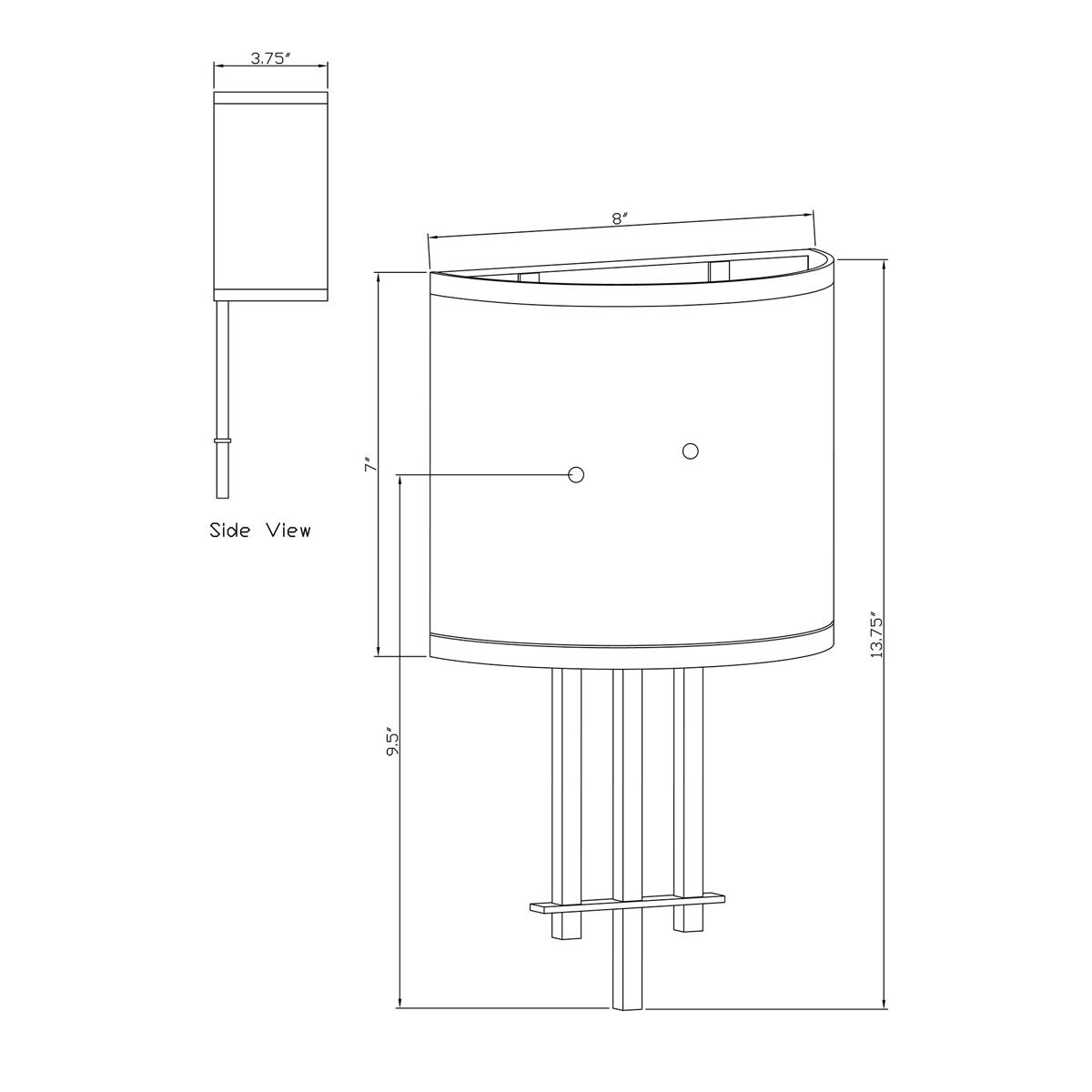 Signature 1 Light 8 inch Antique Bronze Wall Sconce Wall Light