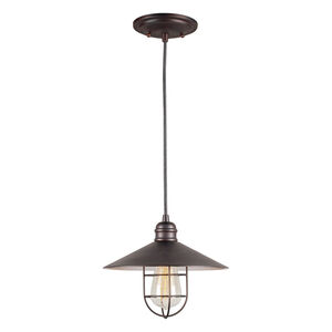 Signature 1 Light 10 inch Antique Bronze Mini Pendant Ceiling Light