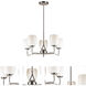 Signature 5 Light 21.5 inch Brushed Nickel Chandelier Ceiling Light