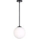 Selene 1 Light 10 inch Black Pendant Ceiling Light