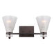 Signature 2 Light 18.25 inch Antique Bronze Vanity Light Wall Light