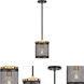 Takoma 1 Light 7.75 inch Black and Soft Gold Mini Pendant Ceiling Light