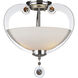 Rea 3 Light 15.25 inch Chrome Semi Flush Mount Ceiling Light