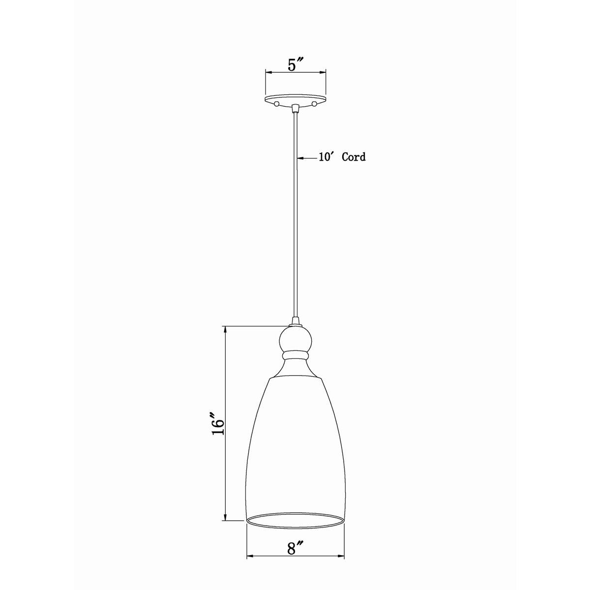 Signature 1 Light 8 inch Brushed Nickel Mini Pendant Ceiling Light