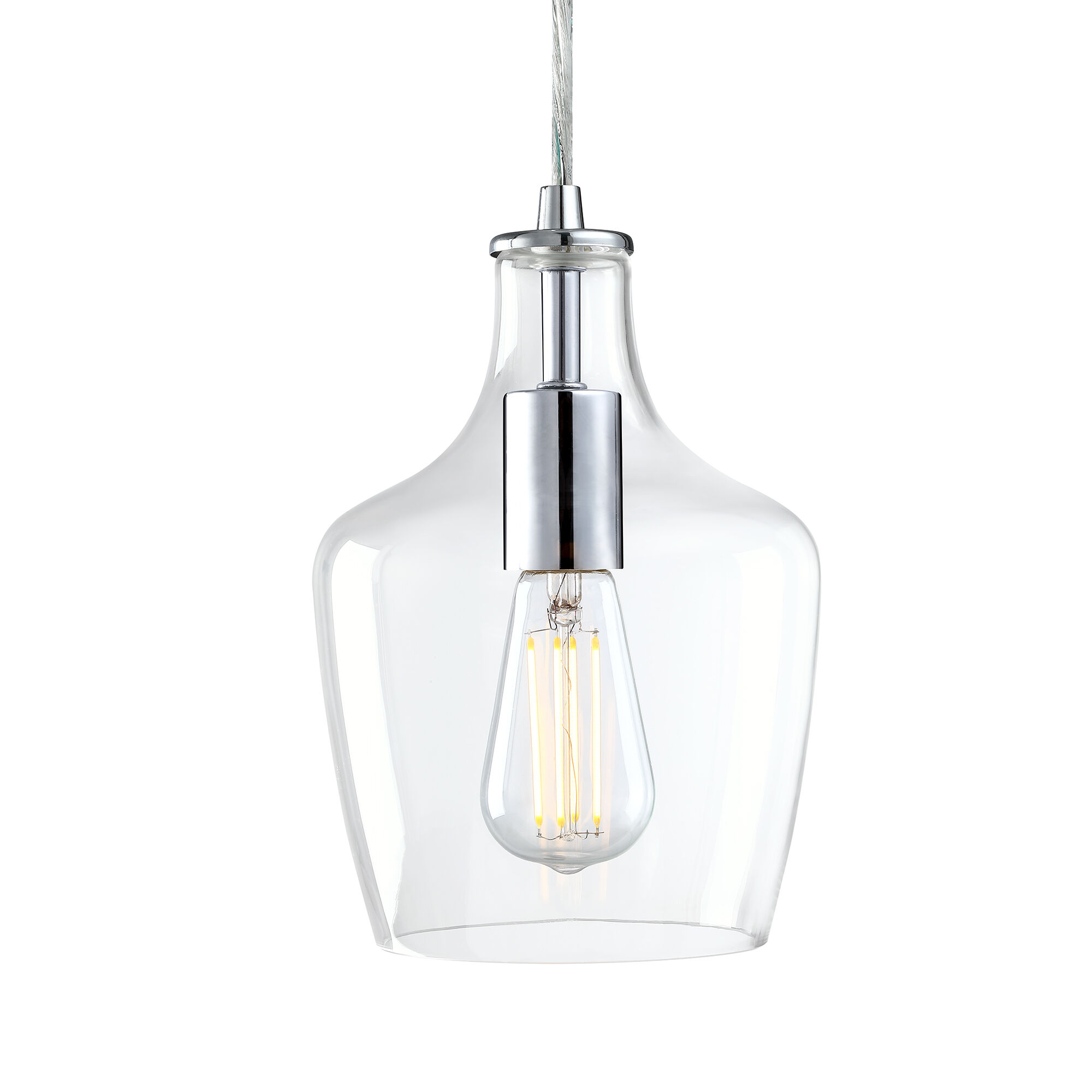 Milo 1 Light 6.5 inch Chrome Mini Pendant Ceiling Light