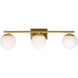 Farrell 3 Light 30 inch Soft Gold Vanity Light Wall Light 