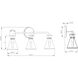 Beaker 3 Light 26 inch Black Vanity Light Wall Light