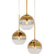 Callisto 3 Light 15 inch Soft Gold Pendant Ceiling Light