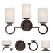 Signature 3 Light 18 inch Antique Bronze Vanity Light Wall Light