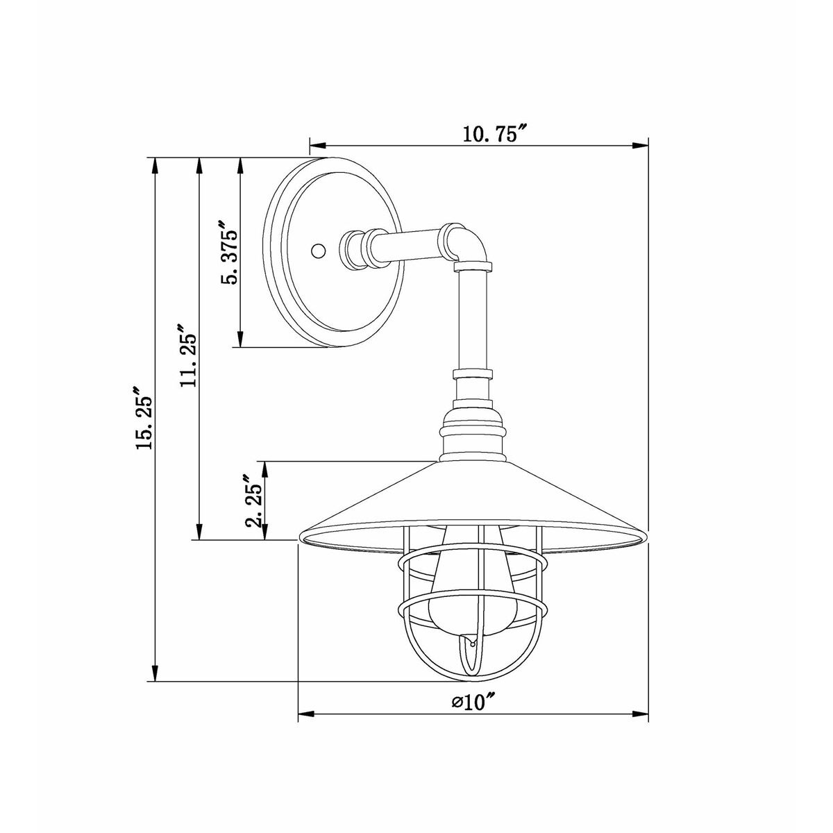 Signature Outdoor Wall Light in Industrial Gray