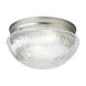 Signature 2 Light 10 inch Brushed Nickel Flush Mount Ceiling Light