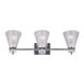 Signature 3 Light 25.75 inch Brushed Nickel Vanity Light Wall Light