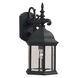 Signature 1 Light 16 inch Black Outdoor Wall Light