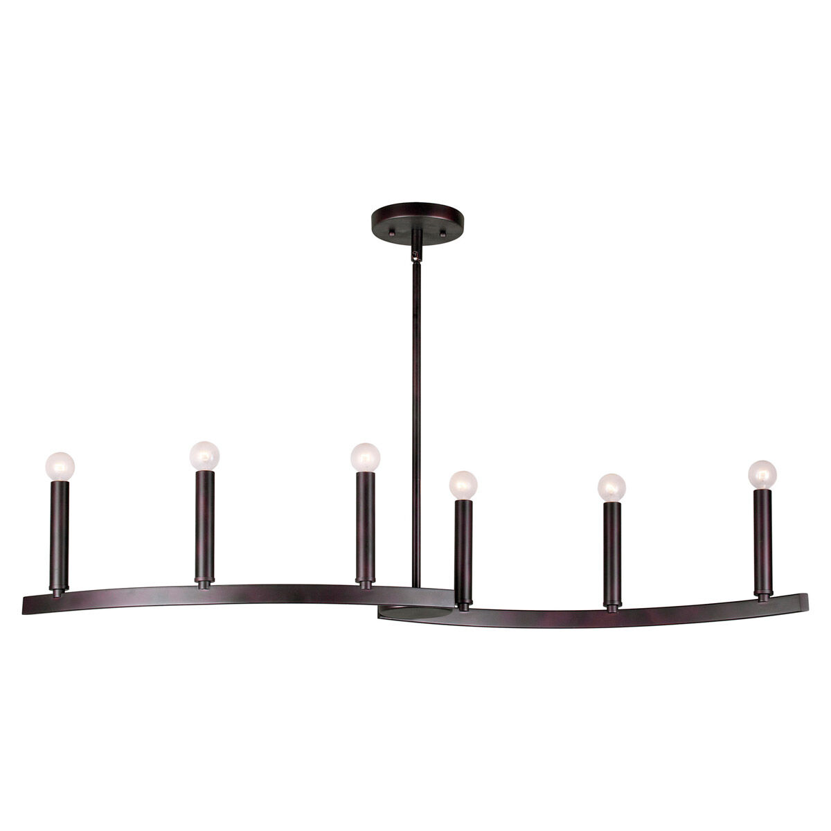 Signature 6 Light 41.5 inch Antique Bronze Island Pendant Ceiling Light