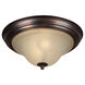 Signature 2 Light 13.25 inch Antique Bronze Flush Mount Ceiling Light