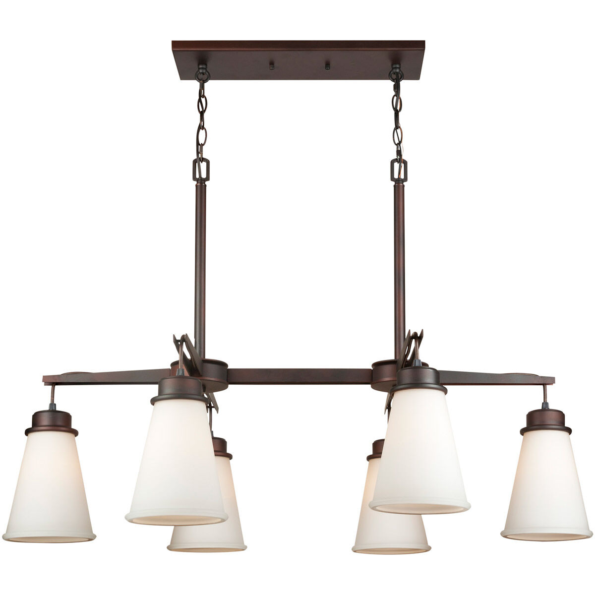 Aubrey 6 Light 26 inch Antique Bronze Chandelier Ceiling Light