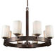 Signature 8 Light 28 inch Antique Bronze Chandelier Ceiling Light