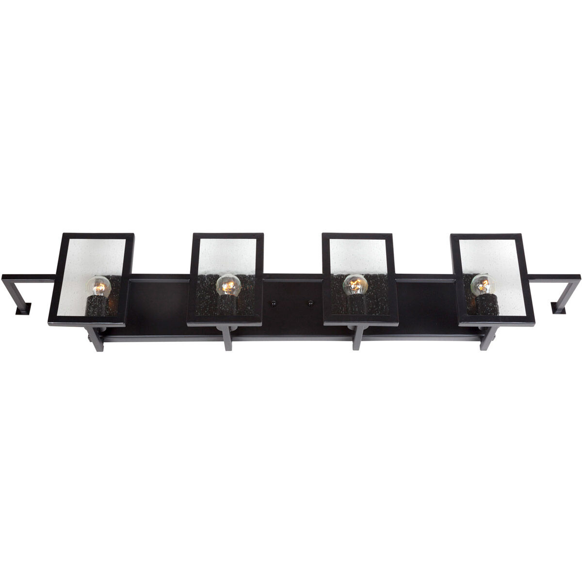 Yao 4 Light 40 inch Black Bath Bar Wall Light