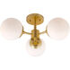 Farrell 3 Light 18 inch Soft Gold Semi Flush Mount Ceiling Light