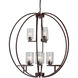 Orbit 9 Light 36 inch Antique Bronze Chandelier Ceiling Light