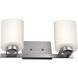 Mona 2 Light 17 inch Brushed Nickel Bath & Vanity Wall Light