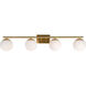 Farrell 4 Light 42 inch Soft Gold Vanity Light Wall Light