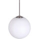 Selene 1 Light 14 inch Brushed Nickel Single Light Pendant Ceiling Light