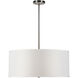 Betty 3 Light 24 inch Brushed Nickel Drum Pendant Ceiling Light