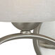 Signature 2 Light 15 inch Brushed Nickel Vanity Light Wall Light