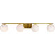 Farrell 4 Light 42 inch Soft Gold Vanity Light Wall Light