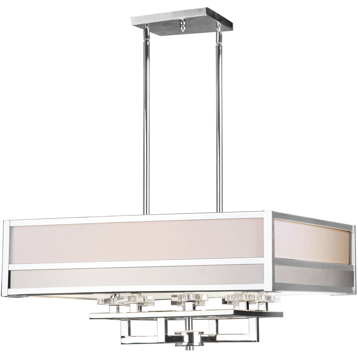 Ione 8 Light 26.5 inch Chrome Square Pendant Ceiling Light