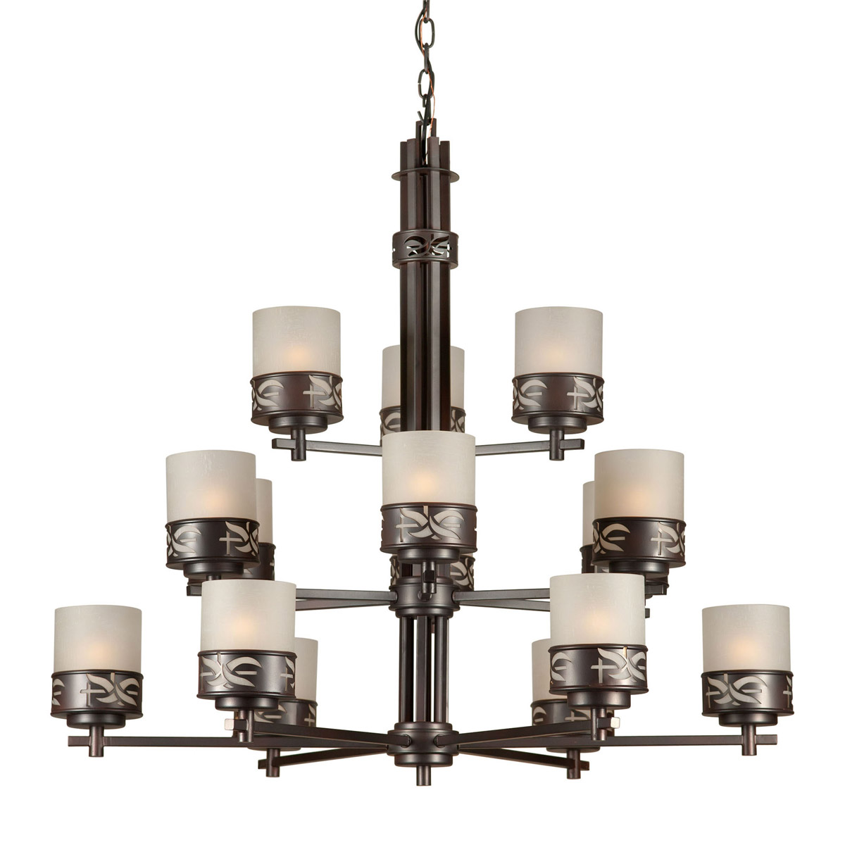 Signature 15 Light 37.5 inch Antique Bronze Chandelier Ceiling Light