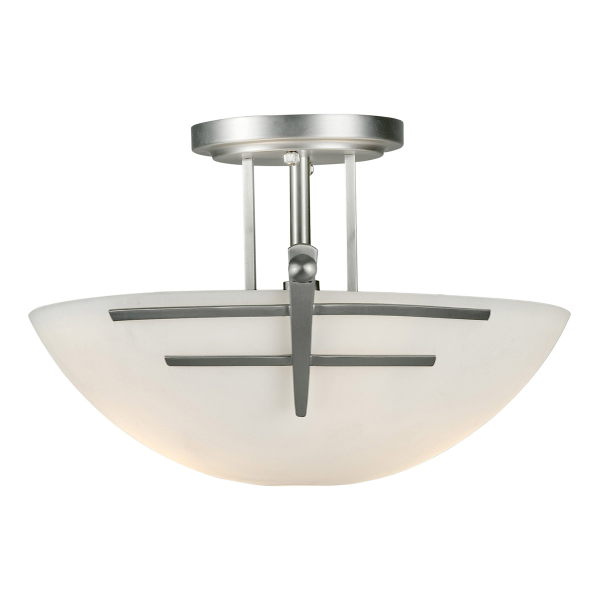 Signature 2 Light 15 inch Brushed Nickel Semi Flush Mount Ceiling Light