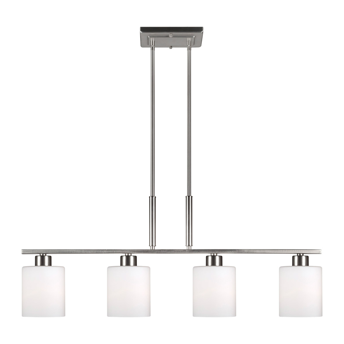 Signature 4 Light 35 inch Brushed Nickel Island Pendant Ceiling Light