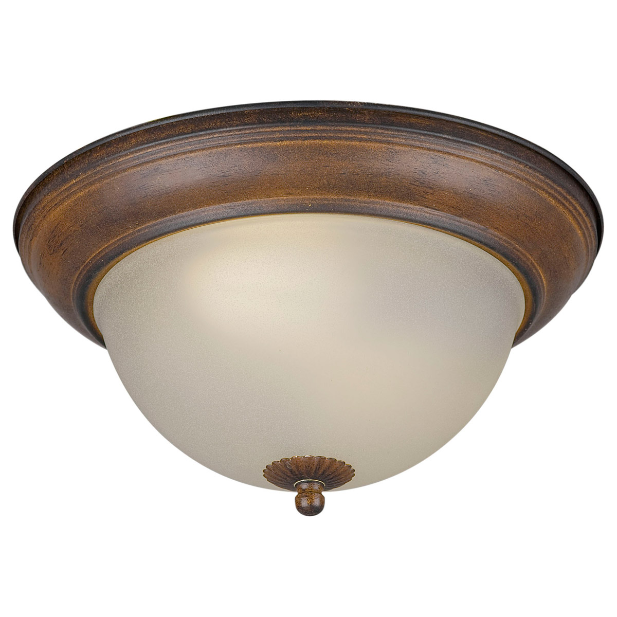 Signature 2 Light 13.25 inch Rustic Sienna Flush Mount Ceiling Light