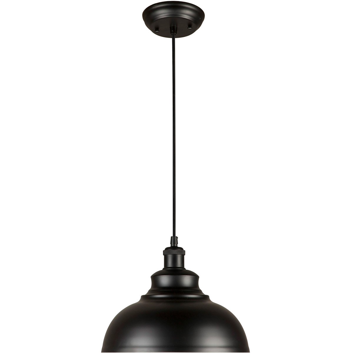 Walton 1 Light 11.75 inch Black Cord-Hung Metal Shade Mini Pendant Ceiling Light