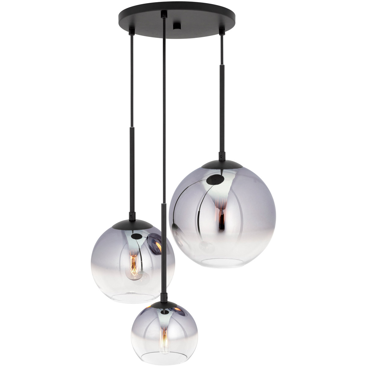 Callisto 3 Light 15.75 inch Black Pendant Ceiling Light