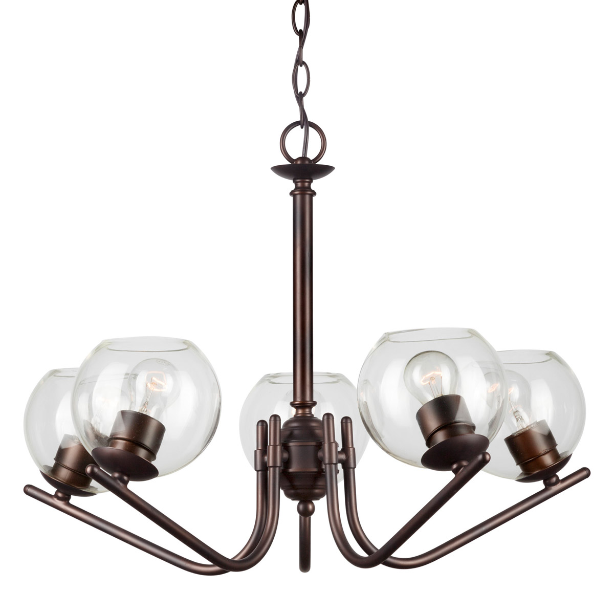 Signature 5 Light 19.25 inch Antique Bronze Chandelier Ceiling Light