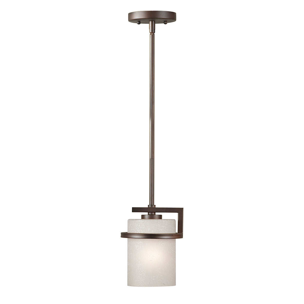 Signature 1 Light 6.5 inch Antique Bronze Mini Pendant Ceiling Light