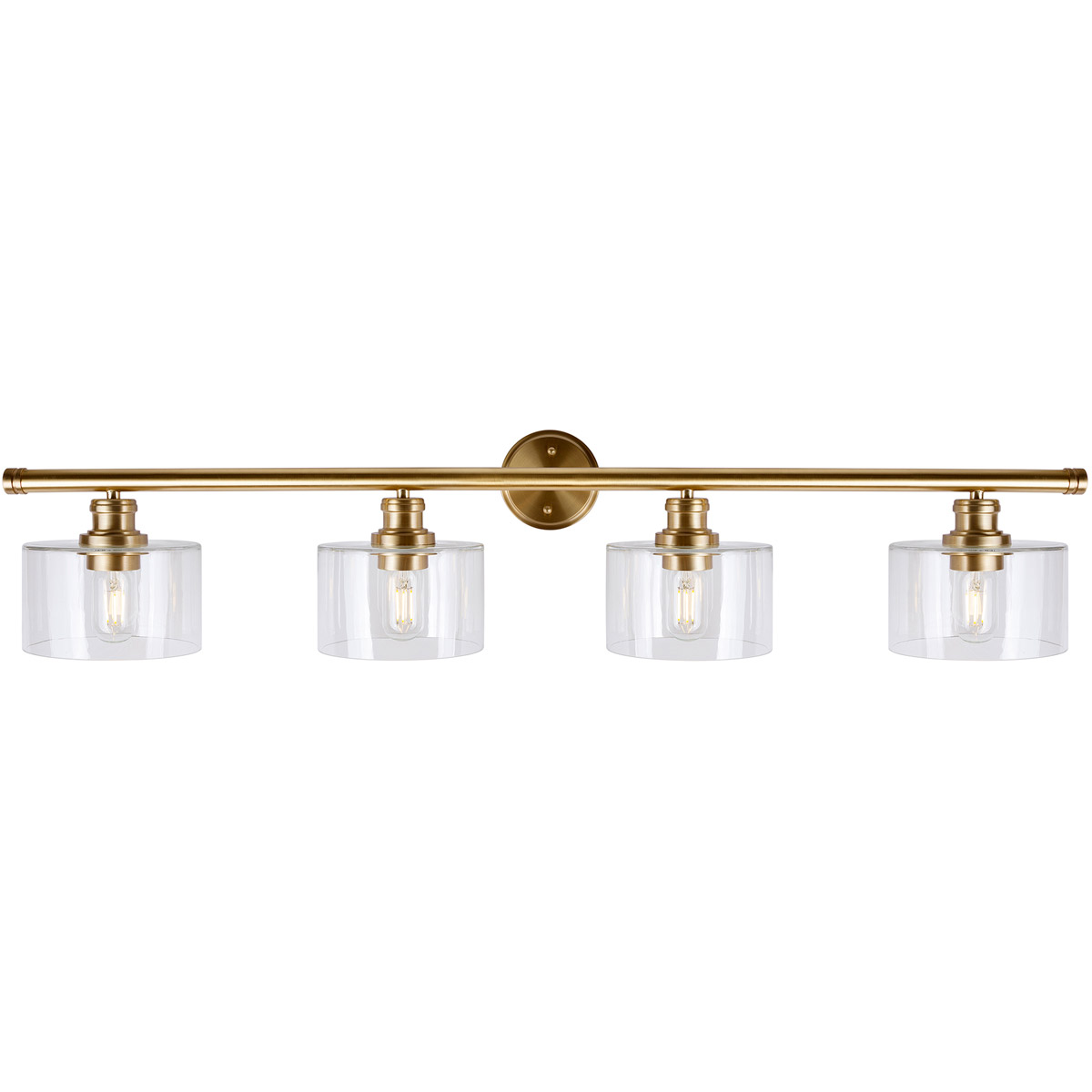 Zane 4 Light 45 inch Soft Gold Vanity Light Wall Light