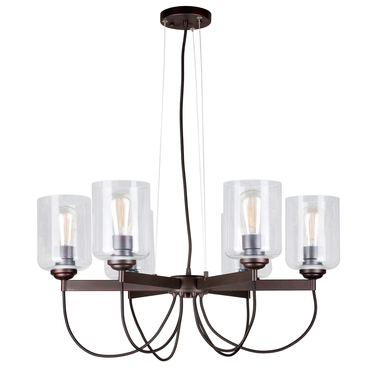 Signature 6 Light 27.75 inch Antique Bronze Chandelier Ceiling Light