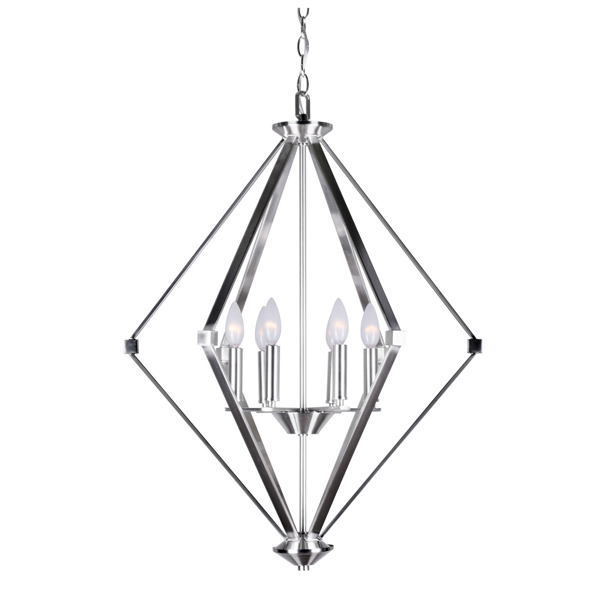 Signature 6 Light 23.75 inch Brushed Nickel Foyer Pendant Ceiling Light