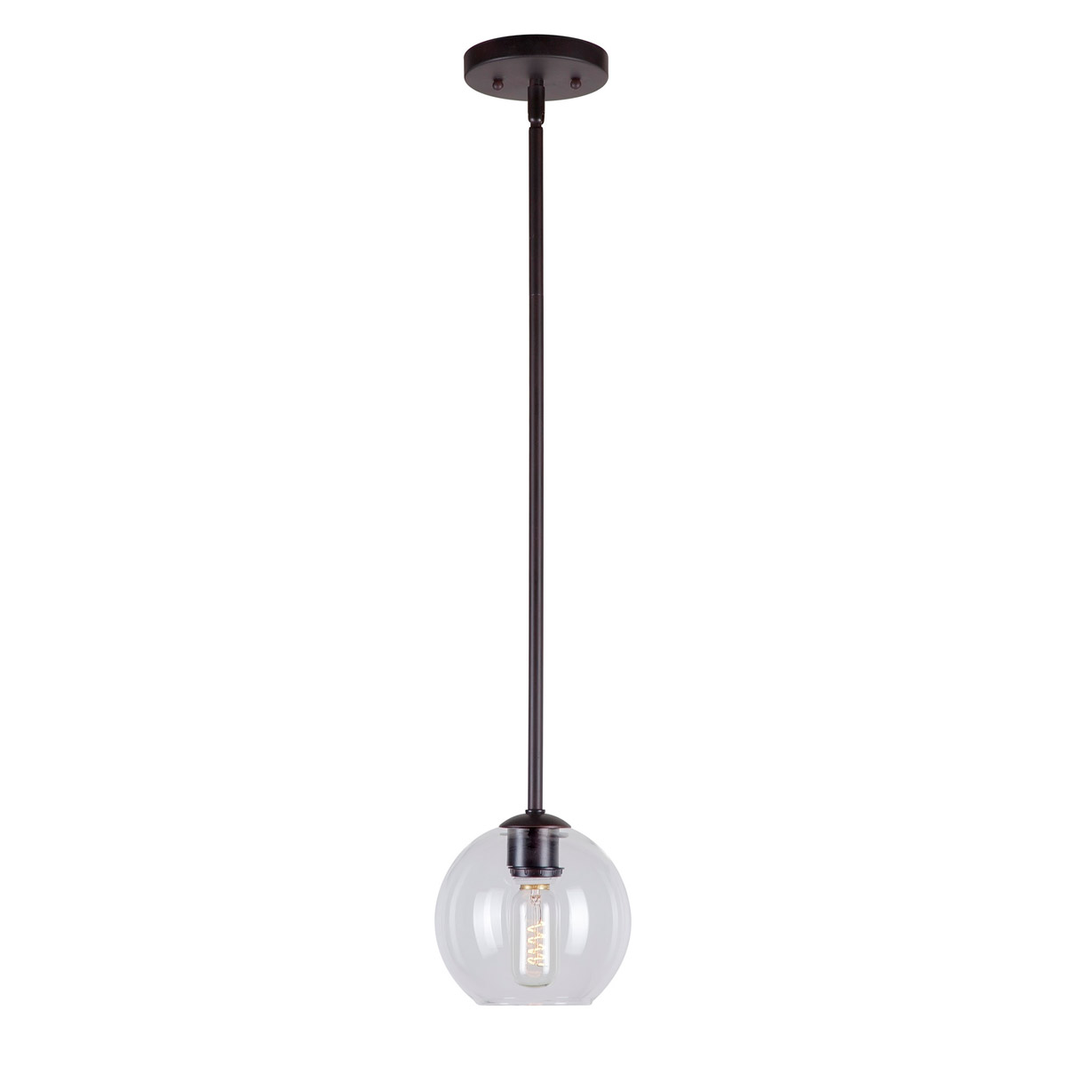Signature 1 Light 6.75 inch Antique Bronze Mini Pendant Ceiling Light