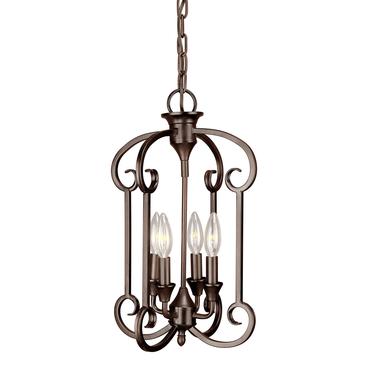 Signature 4 Light 11.75 inch Antique Bronze Foyer Pendant Ceiling Light