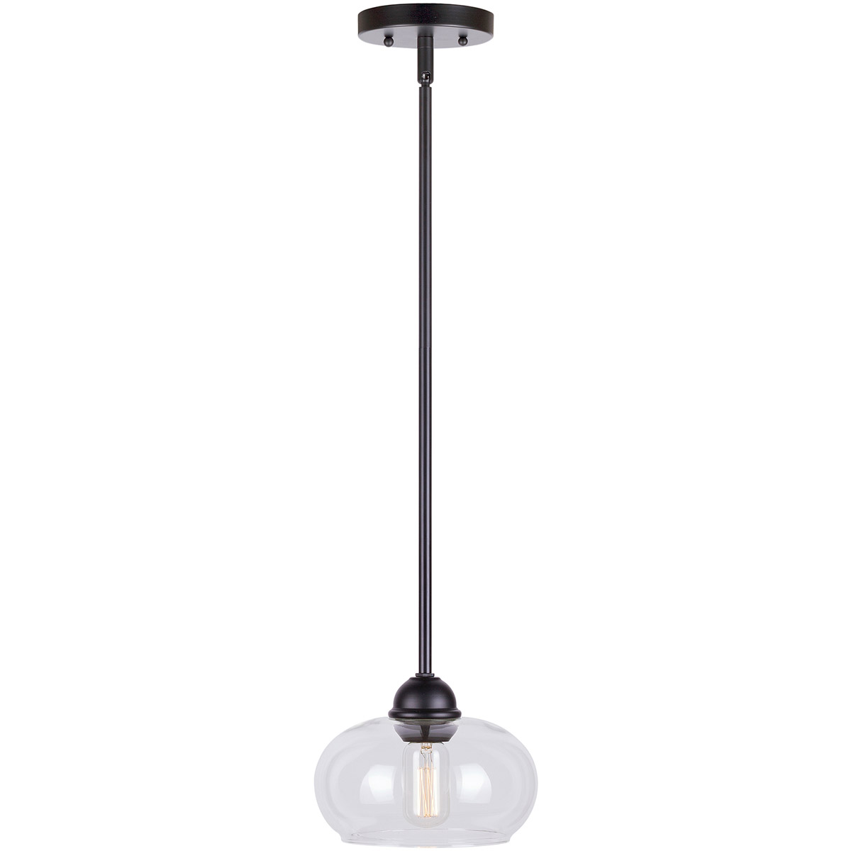 Cameron 1 Light 8.25 inch Black Pendant Ceiling Light
