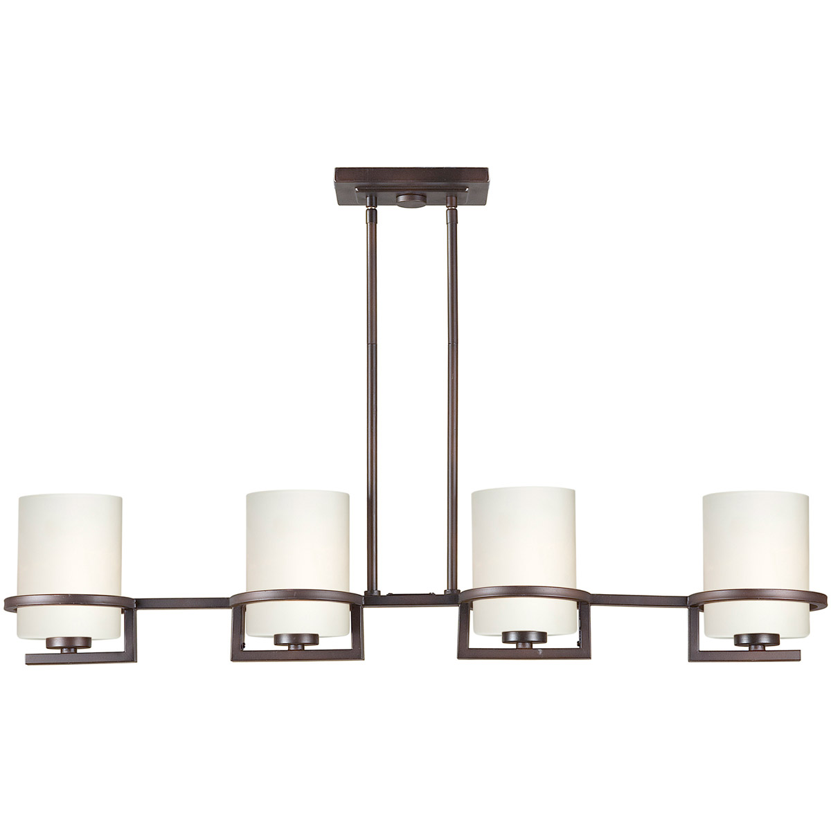 Halo 4 Light 40 inch Antique Bronze Island Pendant Ceiling Light